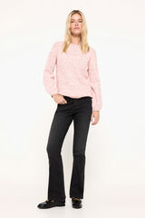 Milano Pantal&oacute;n denim flare Negro