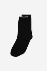 Milano Meias caneladas em lurex Preto