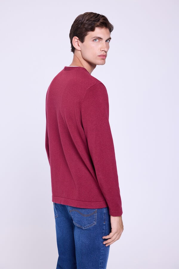 Springfield Camisola básico de gola redonda Vermelho