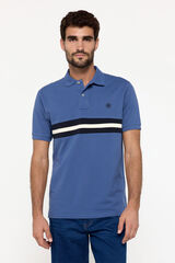 Fifty Outlet Polo piqué cortado y cosido Springfield Navy