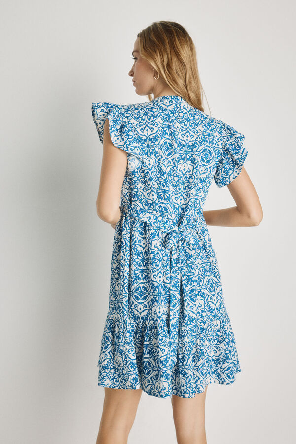 Milano Vestido curto estampado Azul claro