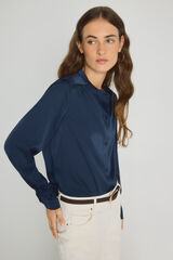 Milano Camisa cuello mao Navy