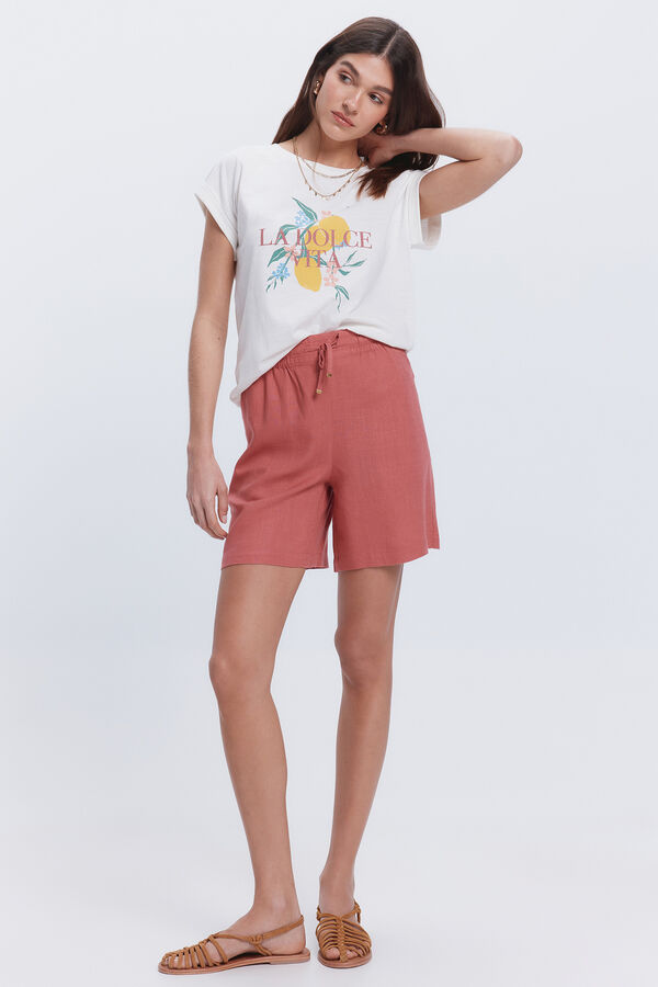 Milano Camiseta manga com estampa frontal Multicolor