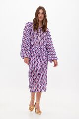 Hoss Intropia Rosana. Falda midi drapeada Lila