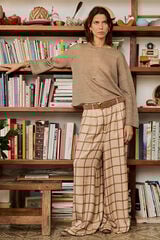 Hoss Intropia Pilar. Pantalones fluidos Marfil