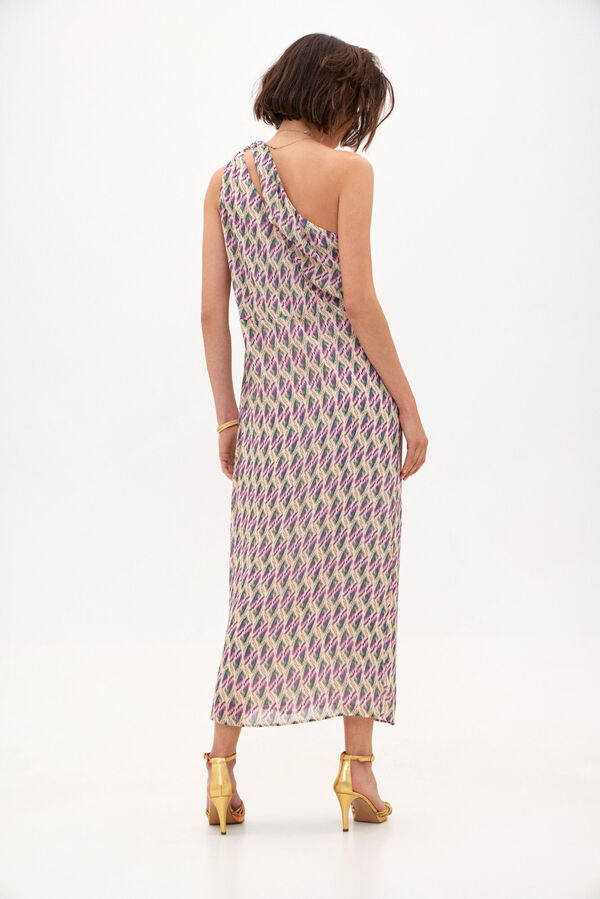 Hoss Intropia Flavia. Vestido seda estampado. Multicolor