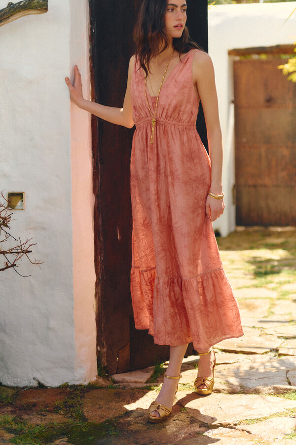 Hoss Intropia &Aacute;ngela. Vestido jaquard Rosa