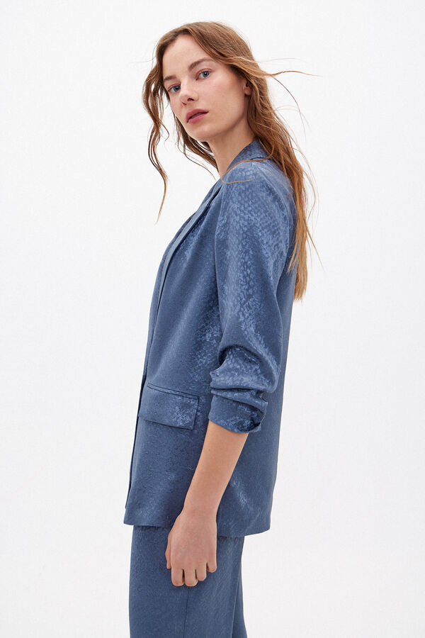 Hoss Intropia Claudia. Chaqueta sastre de jacquard Azul oscuro