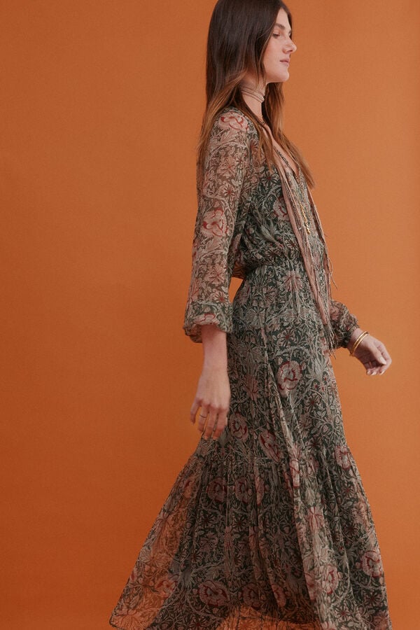 Hoss Intropia Aina. Vestido estampado Estampado Verde