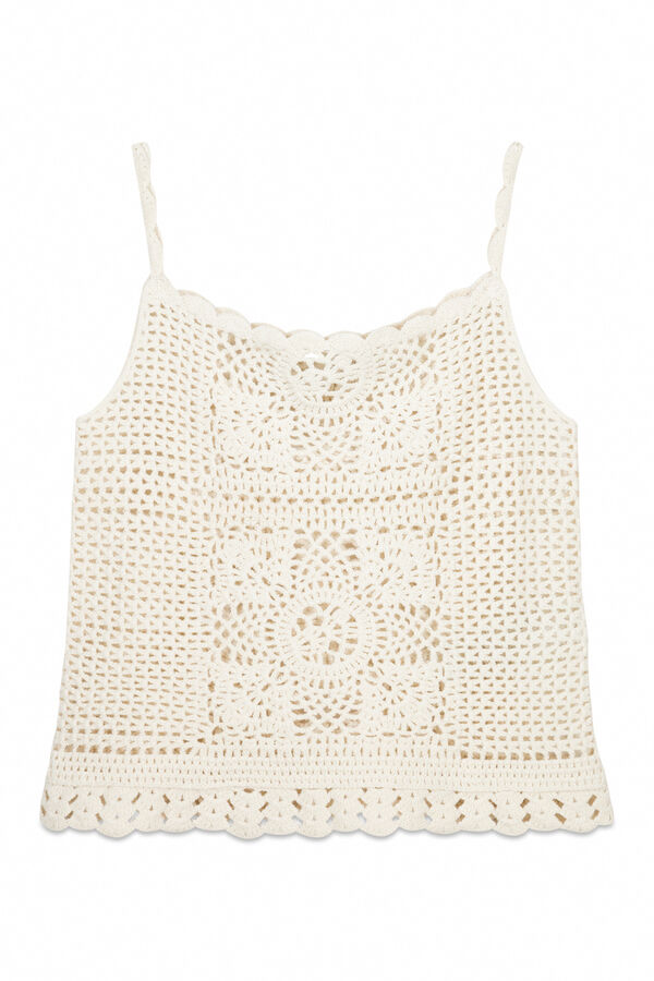 Hoss Intropia Sabina. Top de crochet Ecru