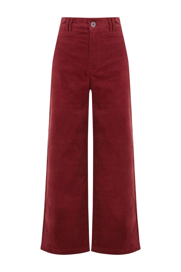 Hoss Intropia Paulette. Pantal&oacute;n wide leg Granate