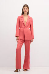 Hoss Intropia Patricia. Pantal&oacute;n de traje satinado Coral