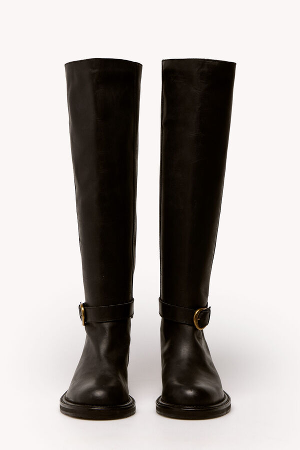 Hoss Intropia Marcela. Botas altas piel Negro