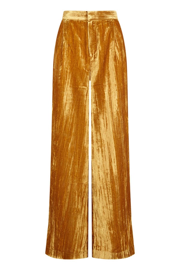 Hoss Intropia Paige. Cal&ccedil;a veludo Dourado