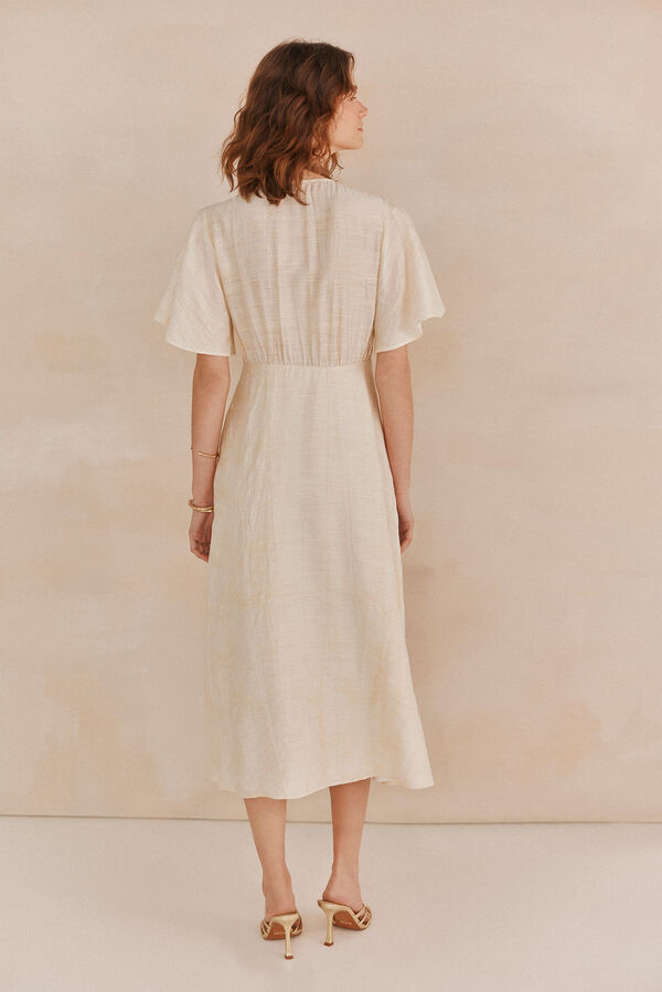 Hoss Intropia Aurora. Vestido midi Ecru