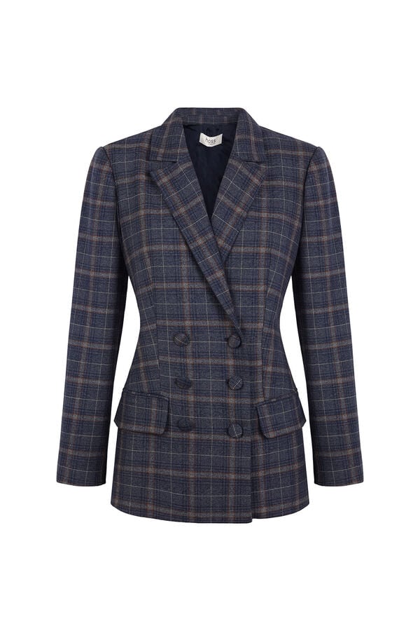 Hoss Intropia Elvira. Blazer cuadros Azul marino