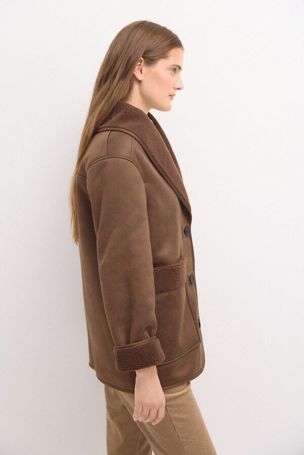 Hoss Intropia Dana. Sobretudo largo dupla face Castanho