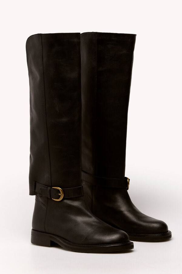 Hoss Intropia Marcela. Botas altas piel Negro