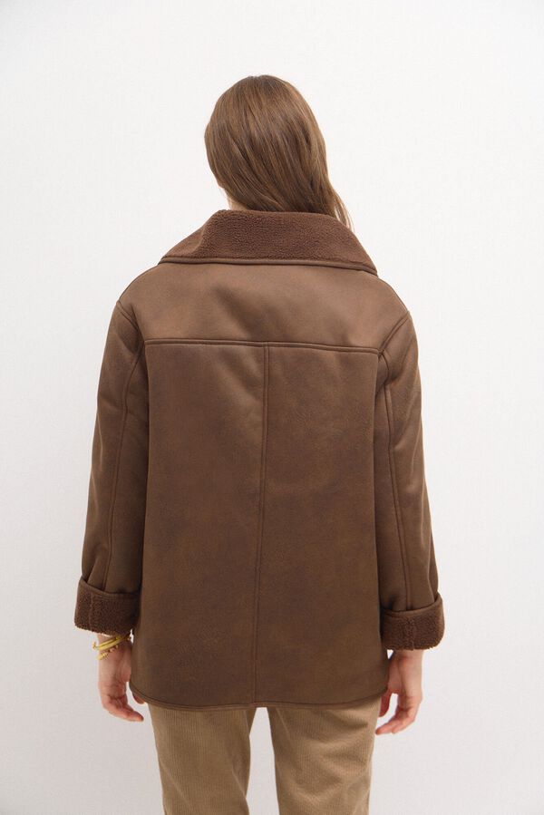 Hoss Intropia Dana. Sobretudo largo dupla face Castanho