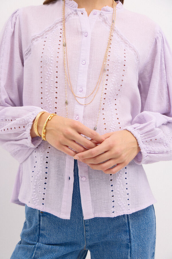 Hoss Intropia Cristina. Blusa rom&acirc;ntica.  Roxo