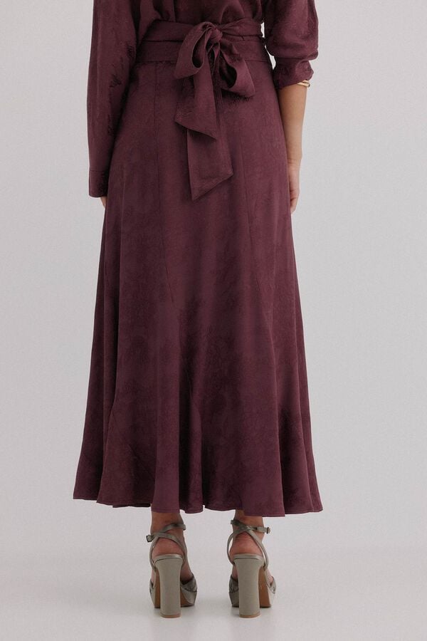 Hoss Intropia Romina. Falda jacquard Granate