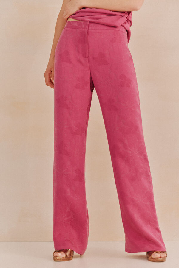 Hoss Intropia Pamela. Pantalones jaquard Rosa