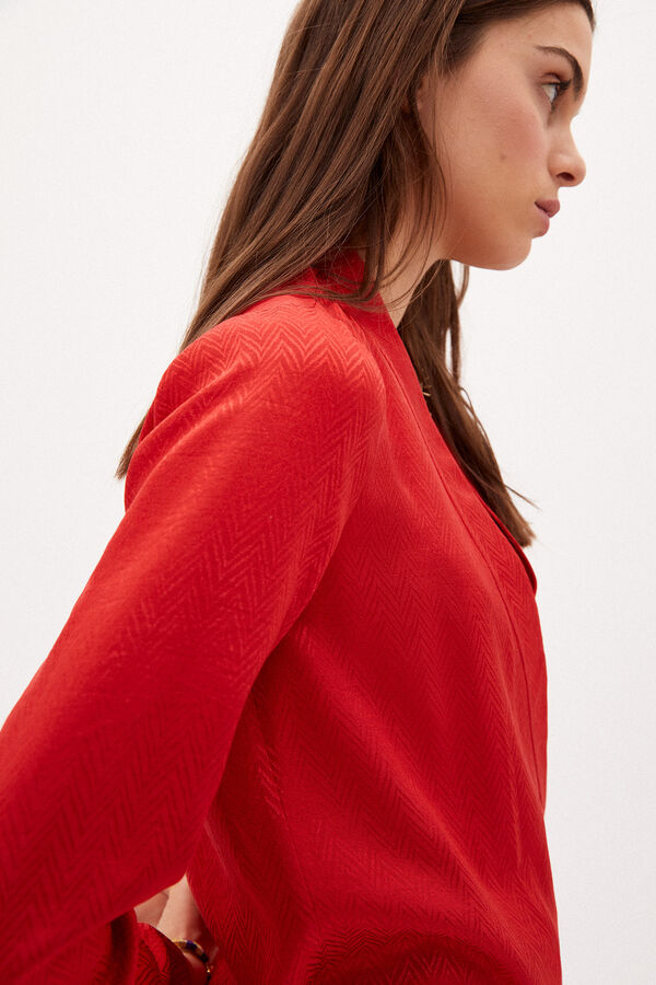 Hoss Intropia Milo. Blazer curado em jacquard Vermelho