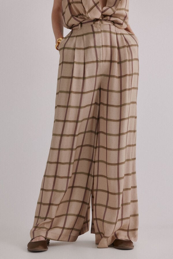 Hoss Intropia Pilar. Pantalones fluidos Marfil