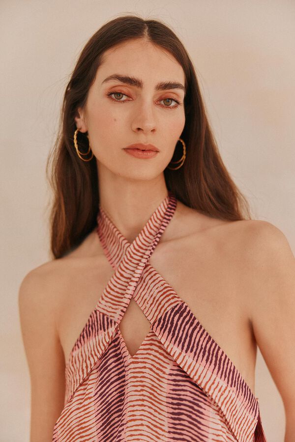 Hoss Intropia Gina. Top halter estampado Subiu