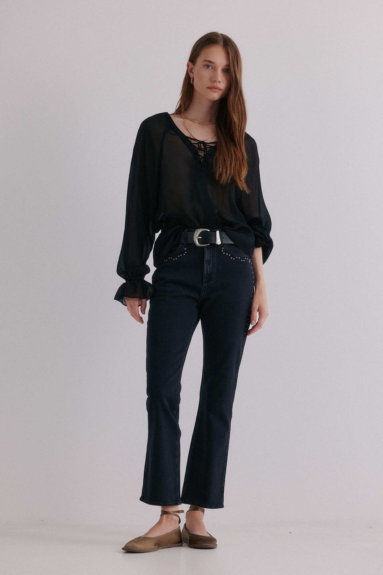 Hoss Intropia Clem&ecirc;ncia. Blusa com fecho cruzado