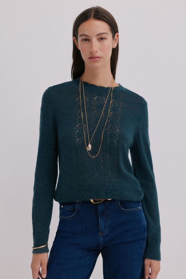 Hoss Intropia Isabella. Camisola vazado Verde