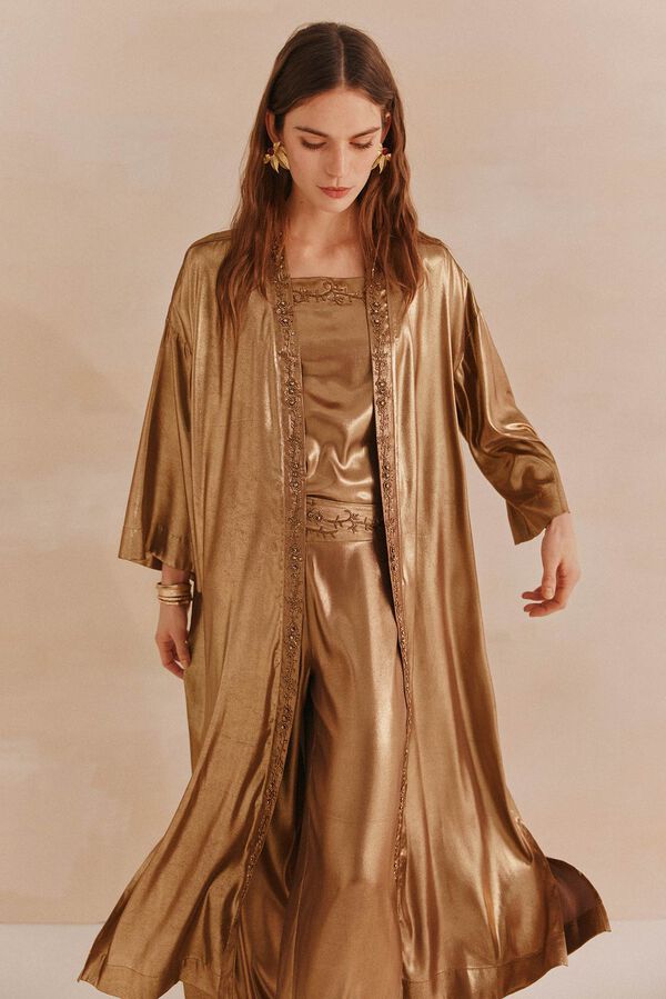 Hoss Intropia Esti. Quimono bordado Ecru