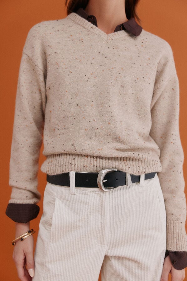 Hoss Intropia Imelda. Camisola mesclado Beige
