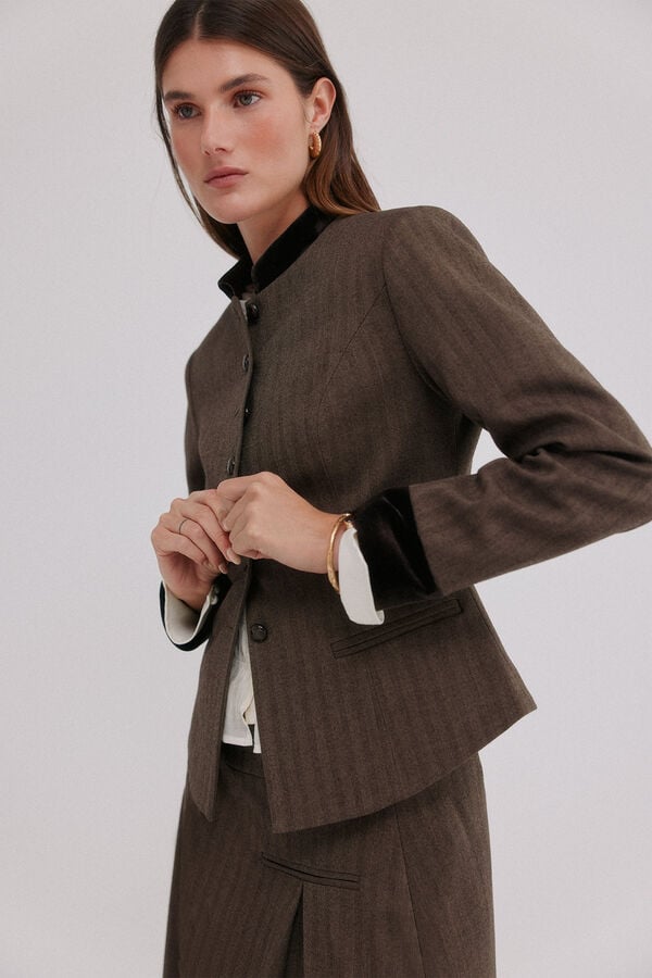 Hoss Intropia Emily. blazer entallada Marron