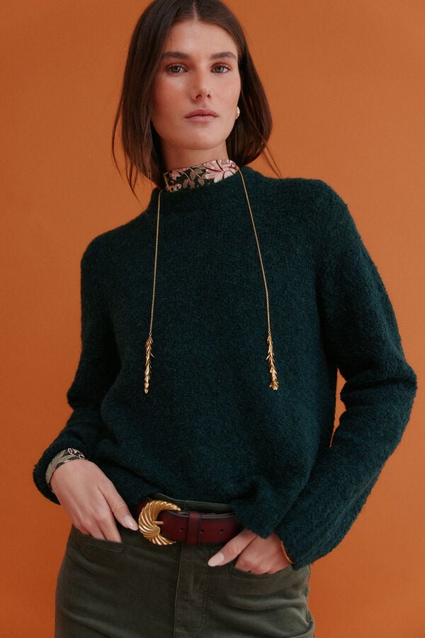 Hoss Intropia Irati. Camisola boucl&eacute; Verde