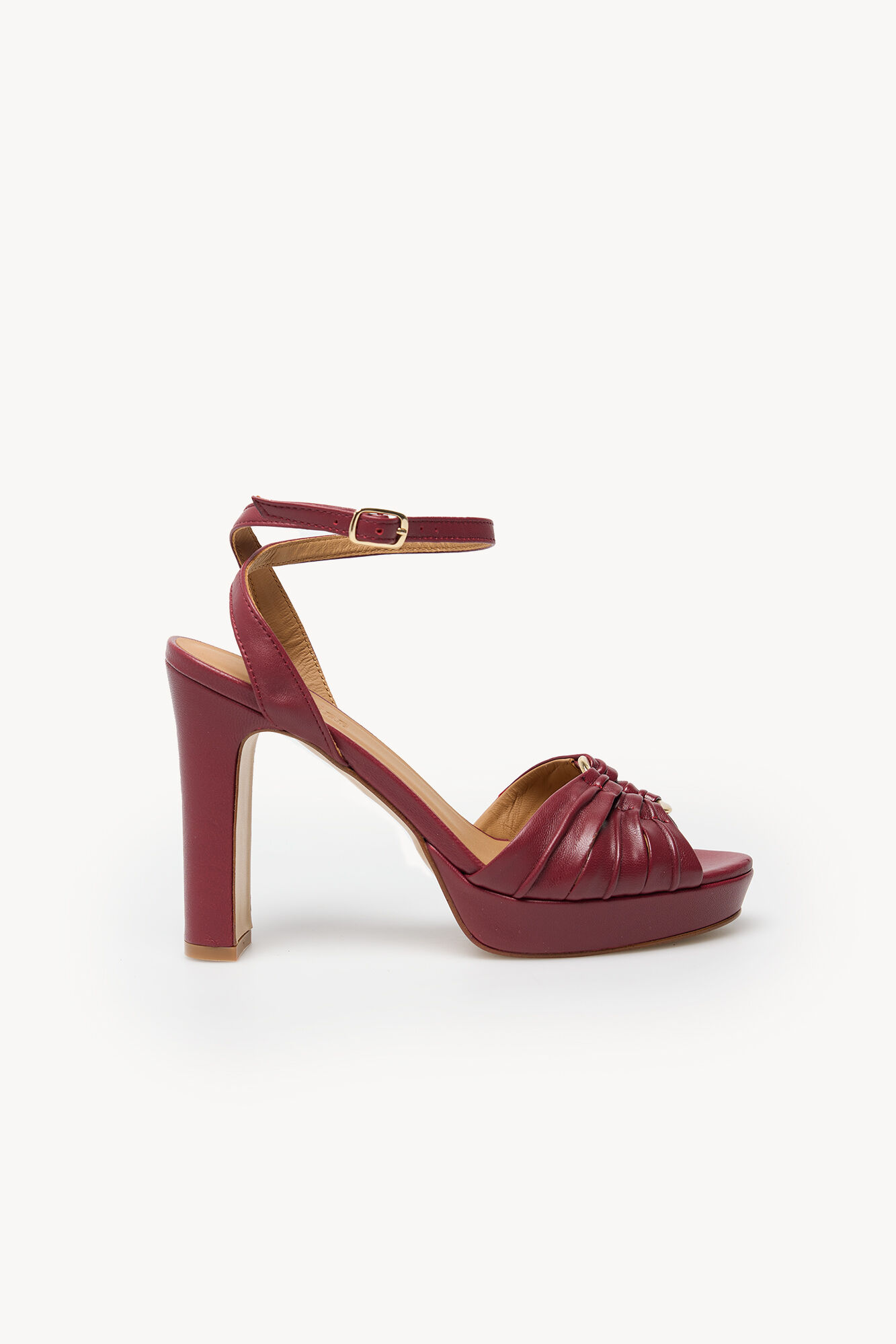 Hoss Intropia Marcela. Sandalia tac&oacute;n piel