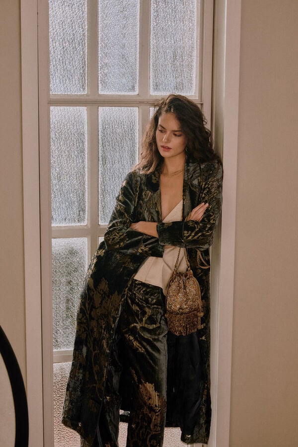 Hoss Intropia Elodie. Chaqueta jacquard Azul marino