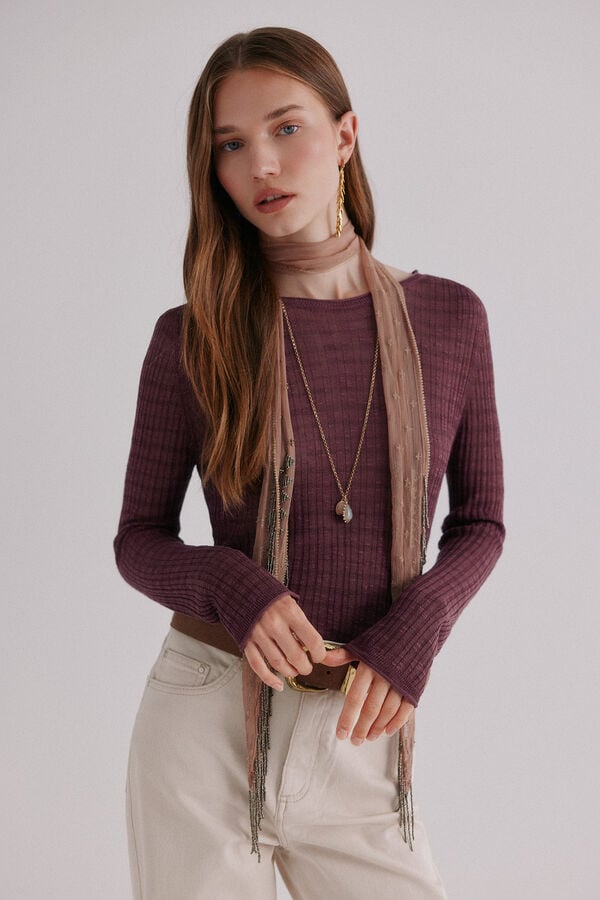 Hoss Intropia Nadine. Top estampado a rayas Lila