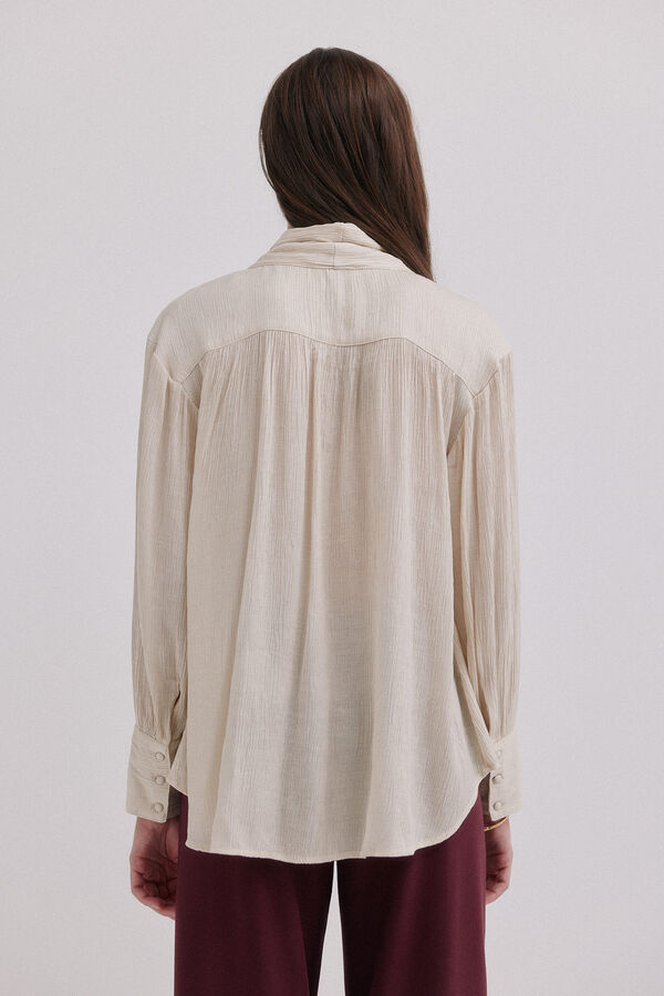 Hoss Intropia Gretel. Blusa com la&ccedil;ada Beige