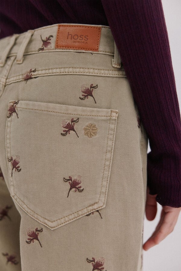 Hoss Intropia Bettina. Vaqueros bordados Verde