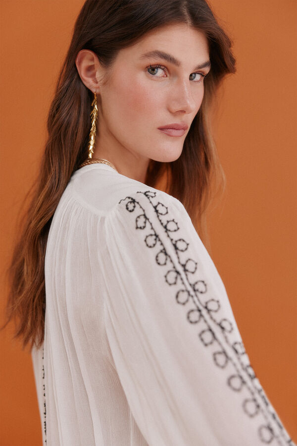 Hoss Intropia Gracia. Blusa bordada Blanco