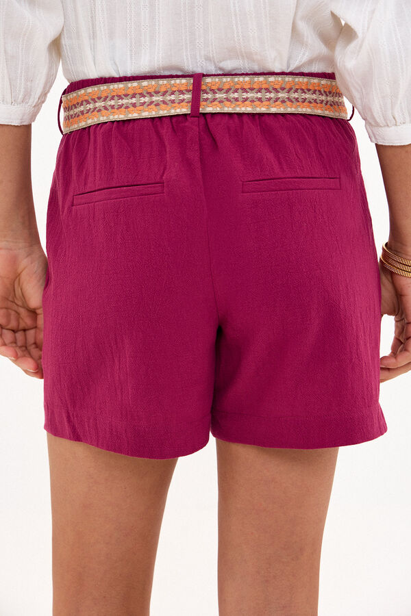 Hoss Intropia Penny. Bermudas de algod&atilde;o com cinto Subiu