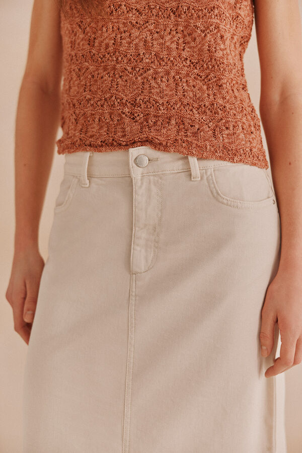 Hoss Intropia Ramona. Saia denim Branco