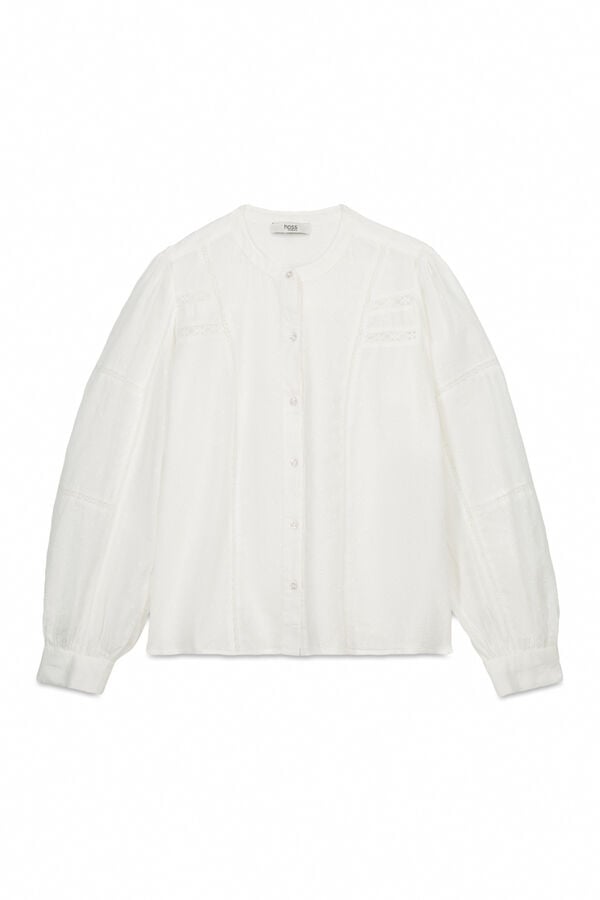 Hoss Intropia Genevi&egrave;ve. Blusa rom&acirc;ntica Ecru