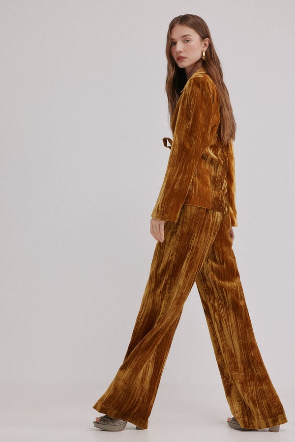 Hoss Intropia Paige. Cal&ccedil;a veludo Dourado