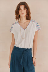 Hoss Intropia Martina. T-shirt bordada Branco