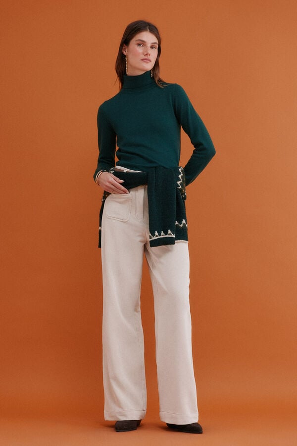 Hoss Intropia Ilse. Camisola de gola alta Verde