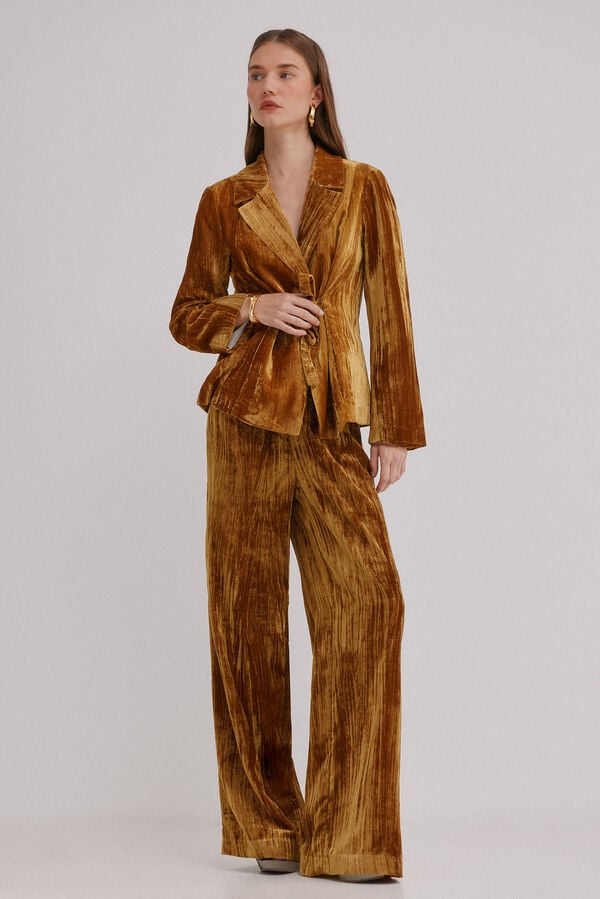 Hoss Intropia Erin. Blazer con lazada Dorado