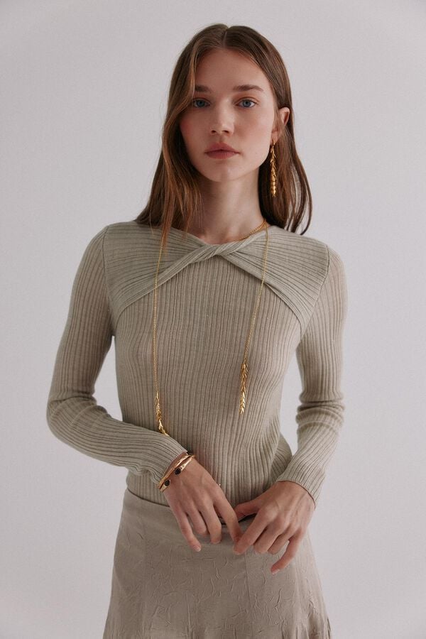 Hoss Intropia Nabila. Top con detalle de nudo Verde