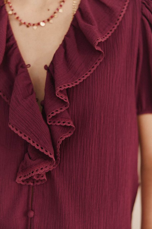 Hoss Intropia Blusa Gema Ruffle Roxo